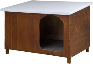 Casa Casinha Cachorro Criadeira Telhado Galvanizado Média N3 (Cerejeira)