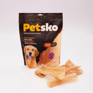 Petisco Traqueia Bovina para Cães 100% Natural Origem Bovina PETSKO- 5 Unidades