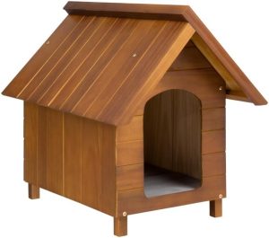 Casa Casinha De Cachorro em Madeira Pintada Mini N1 (Cerejeira)