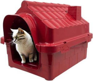 Casinha Pet N1 Casa para Cachorro Gato Conforto e Segurança (Vermelho, N1)