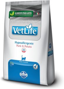 VETLIFE Ração Seca Farmina Vet Life Natural Hypoallergenic Pork E Potato Para Gatos Adultos – 2Kg