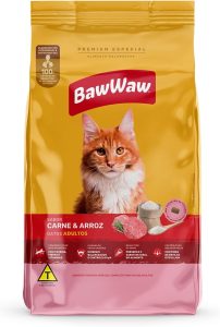Ração Baw Waw para gatos adultos sabor Carne e Arroz – 900g