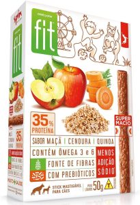 Petisco Stick Gourmet Fit Spin Pet Maça Cenoura E Quinoa Cães 50G