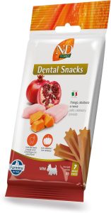 Petisco Dental N&D Pumpkin para Cães de Raças Mini e Pequenas Sabor Frango e Romã 60g