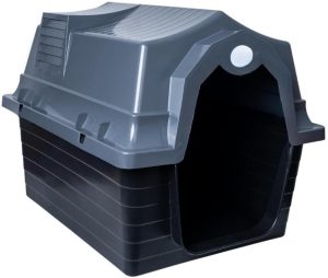 Casinha para Cachorro N6 – Resistente, Impermeável e Confortável para Cães de Porte Médio a Grande(Cinza)
