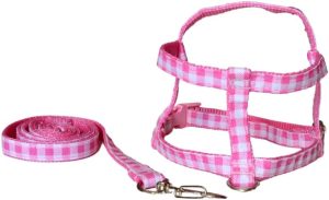 MY PET BRASIL Coleira Para Cachorros N°2 Coleira Ajustável Passeio E Viagem Xadrez Confortável E Resistente Rosa
