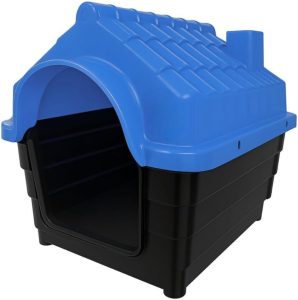 Casinha Plástica para Cães N6 – Casa Pet Resistente com Proteção Raios UV, Conforto para Porte Médio(N6 AZUL)