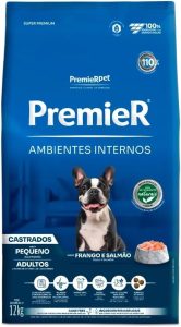 Ração Premier para Cães Adultos Castrados Sabor Frango e Salmão 12kg
