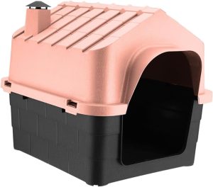 Casinha Pet Para Cães e Gatos Fácil Montagem Ventilada Uso Interno e Externo(Chocolate,N°1)