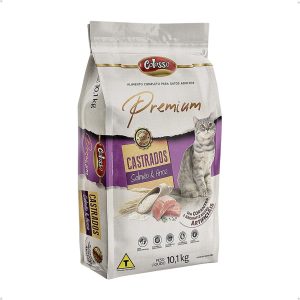 Ração Colosso Premium Gatos Castrados Alta Digestiva Saudável Fibras Naturais Salmão e Arroz 10,1 KG