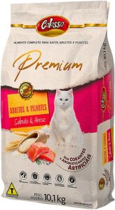 Ração Colosso Premium Gatos Adultos e Filhotes Alta Digestiva Fibras Naturais Salmão e Arroz 10,1KG