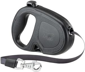 Ferplast Guia ​​retrátil para cães de tamanho médio FLIPPY ONE TAPE M, fita extensível de 5 m, máx. 25 kg, Preta