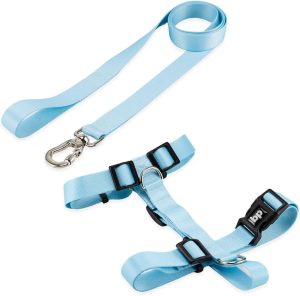 Basic Pet Coleira Peitoral Com Guia Para Cachorro Cães Modelo Tradicional H Tamanho Porte Grande Médio Pequeno (G, Caribe)