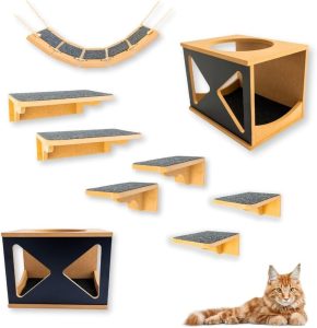 Playground para Gato 9pçs Super Resistente e Seguro Parateleiras e Nichos Enviado Montado