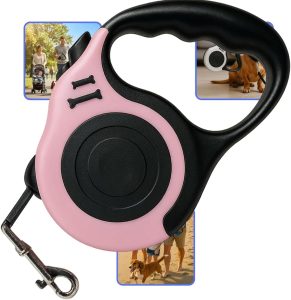 Coleira Guia Para Pet, 3 Metros, Ajustavel, Cachorro e Gato, Retrátil, Filhote, Trela, Nylon, 15Kg, Animais, Bichos de Estimaçao Cores Sortidas